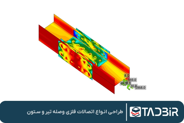 طراحی انواع اتصالات فلزی وصله تیر و ستون