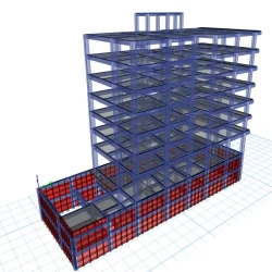 ارایه طرح تقویت به دلیل تغییر محل باکس راه پله