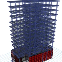 ارایه طرح تقویت سازه بلند مرتبه ناشی از ضعف بتن طبقه پنجم2