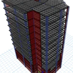 ارایه طرح تقویت ناشی از ضعف بتن مورد استفاده در سقف و تیرهای طبقات 3 تا 6