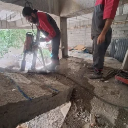 برش بتن مسلح دستگاه پله به منظور جابجایی آن