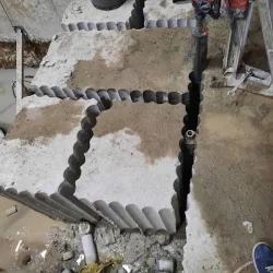 برش سنگین فونداسیون و آماده سازی جهت حمل