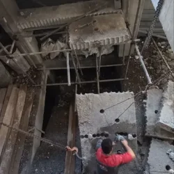 برش، مهار و جابجایی قطعات سقف دال بتنی