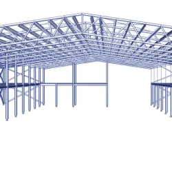 طرح تقویت سوله فلزی به دلیل وجود خیز زیاد تیرهای اصلی