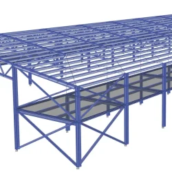 طرح تقویت سوله فلزی به دلیل وجود خیز زیاد تیرهای اصلی1