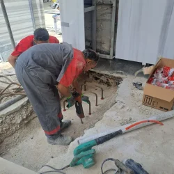 کاشت میلگردهای دوخت جهت تقویت و افزایش ارتفاع فونداسیون1